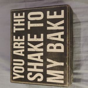 Wooden box sign